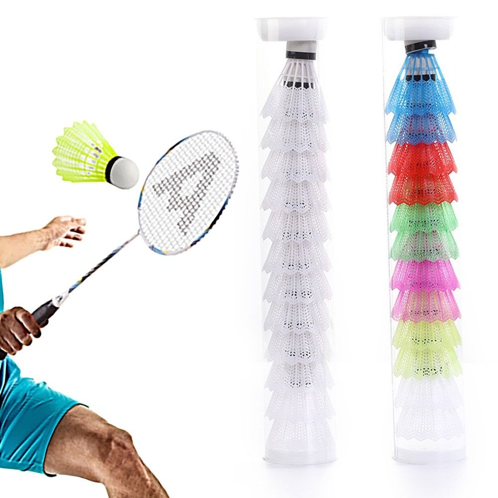Badminton Nylon Shuttlecock - 6/12 pz antivento Badminton Multi-colore schiuma