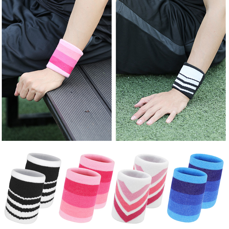 Wristband Pair Sweat - 1 paio di cotone poliestere colorato